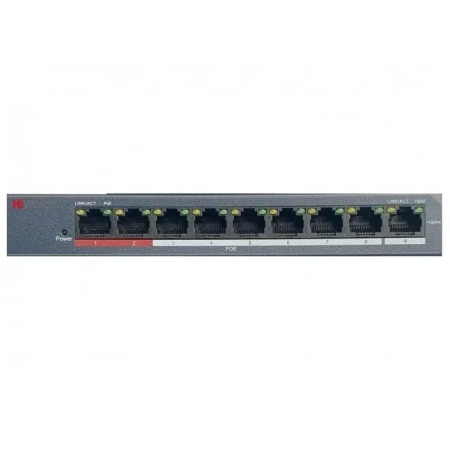 Коммутатор Hikvision 8 RJ45 (DS-S908P(B))