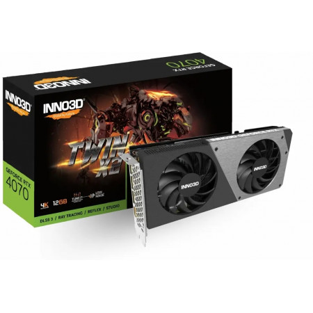 Видеокарта Inno3D GeForce RTX4070 Twin X2 (N40702-126X-185252N)