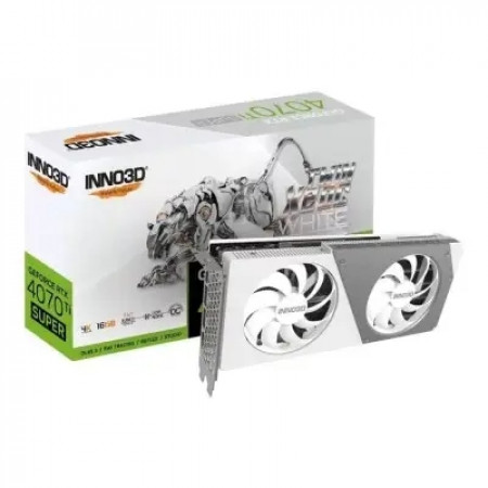 Видеокарта Inno3D nVidia GeForce RTX 4070 Ti Super Twin X2 OC White 12Gb (N407TS2-166XX-186156W)
