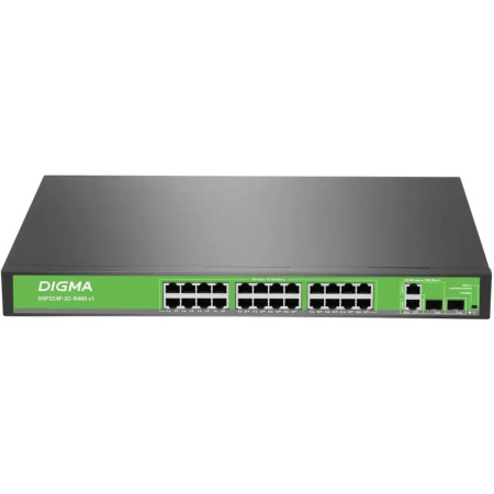 Коммутатор Digma DSP224G-2S-R400