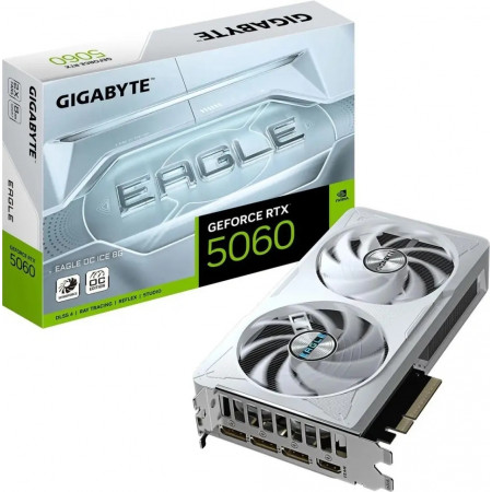 Видеокарта Gigabyte GeForce RTX 5060 EAGLE ICE OC (GV-N5060EAGLEOC ICE-8GD)
