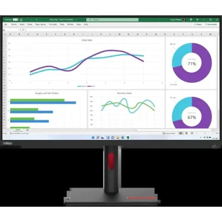 Монитор Lenovo ThinkVision T32h-30 (63D3GAT1UK)